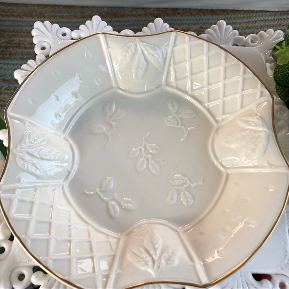 Fitz & Floyd Open Candy Dish Serving Bowl Botanical Collection - Picture 5 of 8